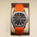 Patek Philippe Aquanaut 40MM Black Embossed Date Stainless Steel with Rubber Strap