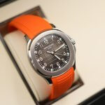 Patek Philippe Aquanaut 40MM Black Embossed Date Stainless Steel with Rubber Strap