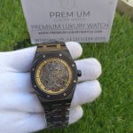 Audemars Piguet Royal Oak Skeleton Tourbillion Black Yellow 41MM Balance In Steel Men’s Watch
