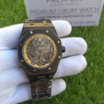 Audemars Piguet Royal Oak Skeleton Tourbillion Black Yellow 41MM Balance In Steel Men’s Watch