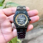 Audemars Piguet Royal Oak Skeleton Tourbillion Black Yellow 41MM Balance In Steel Men’s Watch