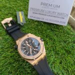 AP Diver Gold | Royal Oak Offshore Rose Gold | Black Rubber Band and Dial