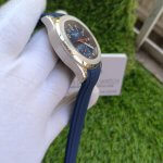 Patek Philippe Aquanaut Blue Strap Silver Case Men’s Wrist Watch