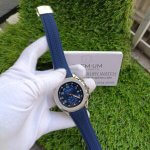 Patek Philippe Aquanaut Blue Strap Silver Case Men’s Wrist Watch
