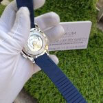 Patek Philippe Aquanaut Blue Strap Silver Case Men’s Wrist Watch