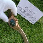 Patek Philippe Nautilus Blue & Rose Dial with Diamond Men's Watch