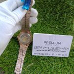 Patek Philippe Rose Gold Mens watch With Olive Green Diamond Dial