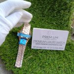 Patek Philippe Rose Gold Mens watch With Olive Green Diamond Dial