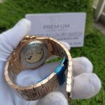 Patek Philippe Nautilus White Dial Diamond Rose Gold Automatic Men’s Watch