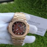 Patek Philippe Brown Dial Nautilus Rose Gold Automatic Men’s Watch