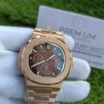 Patek Philippe Brown Dial Nautilus Rose Gold Automatic Men’s Watch