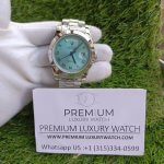 Rolex Day Date Ice Blue Roman Dial 40MM – Smooth Bezel – Platinum – President Bracelet