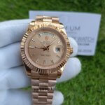 Rolex Day-Date 40 Rose Gold Etched Dial Rose Gold Case And Bracelet