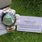 Rolex Daytona Case Two-Tone Oyster Cosmograph Perpetual Green Dial Black Ceramic Bezel Wrist Watch