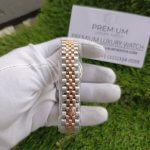 Rolex Lady 31MM Datejust Two Tone Rose Gold Roman Dial Wimbledon Jubilee Wrist Watch