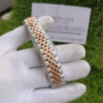 Rolex Lady 31MM Datejust Two Tone Rose Gold Roman Dial Wimbledon Jubilee Wrist Watch