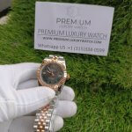 Rolex Lady 31MM Datejust Two Tone Rose Gold Roman Dial Wimbledon Jubilee Wrist Watch