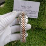 Rolex Lady 31MM Datejust Two Tone Rose Gold Roman Dial Wimbledon Jubilee Wrist Watch