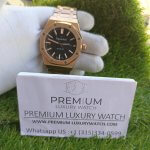 AP Royal Oak Rose Gold Black Dial 41mm Men's Watch