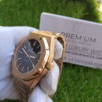 AP Royal Oak Rose Gold Black Dial 41mm Men's Watch