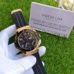 Hublot Big Bang Rose Gold Chronograph with Black Rubber and Black Dial Wrist Men's Watch