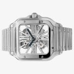 Santos De Cartier Skeleton Dial 40MM Stainless Steel Men's Watch WHSA0015