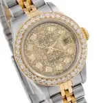 Rolex Datejust Gold and Silver 41mm Champagne Diamond Dial jubilee bracelet Watch