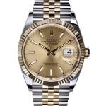 Rolex Datejust Two Tone Jubilee Bracelet 41MM Yellow Gold Champagne Dial