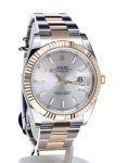 Rolex Datejust 41 Gold 126333 Silver Index Oyster Bracelet Two Tone Watch