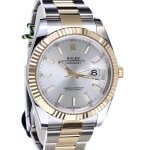 Rolex Datejust 41 Gold 126333 Silver Index Oyster Bracelet Two Tone Watch