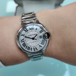 Cartier Ballon Bleu 33mm Stainless Steel Ladies Wrist Watch