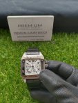 Cartier Santos 100XL Chronograph Large White Dial Leather Belt Men’s Watch