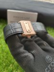 Cartier Santos Rose Gold 100XL Chronograph Large White Dial Leather Belt Men’s Watch