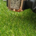 Cartier Santos Rose Gold 100XL Chronograph Large White Dial Leather Belt Men’s Watch