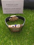 Cartier Santos Rose Gold 100XL Chronograph Large White Dial Leather Belt Men’s Watch