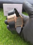 Cartier Santos Rose Gold 100XL Chronograph Large White Dial Leather Belt Men’s Watch