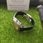Large White Watch | Cartier Santos 100XL Chronograph | Two Tone Black Leather Belt Watch