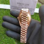 Rolex Presidential 40MM – Everose Gold Day Date – Fluted Bezel – Chocolate Diagonal Motif Index Dial