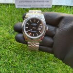 Rolex Datejust Black Dial 41MM Fluted Bezel White Gold Jubilee Men's Watch