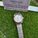 Rolex Datejust 41 White Dial jubilee Fluted Bezel White Gold Men's Watch