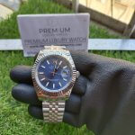 Rolex Datejust 41 blue Dial Jubilee Fluted Bezel White Gold Men's Watch