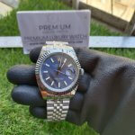 Rolex Datejust 41 blue Dial Jubilee Fluted Bezel White Gold Men's Watch