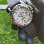 Rolex Yacht-Master 40MM White dial and black rubber strap  watch