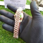 Rolex Oyster Perpetual Datejust Purple Blue Dial With Diamond Marker 31MM Rose Gold Jubilee Bracelet Watch