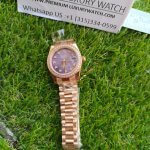 Rolex Oyster Perpetual Datejust Purple Blue Dial With Diamond Marker 31MM Rose Gold Jubilee Bracelet Watch