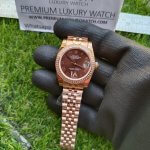 Rolex Datejust 31mm Jubilee bracelet Lady Rose Gold Brown Dial With Diamond Marker Oyster Perpetual Watch