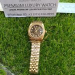 Rolex women's Datejust 31MM Yellow Gold Black Dial With Diamond Marker Oyster Perpetual Jubilee Bracelet Watch