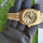 Ladies Gold Rolex With Diamonds Datejust 31MM White Dial Oyster Perpetual Jubilee Bracelet Watch
