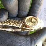 Ladies Gold Rolex With Diamonds Datejust 31MM White Dial Oyster Perpetual Jubilee Bracelet Watch
