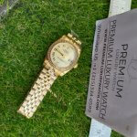 Ladies Gold Rolex With Diamonds Datejust 31MM White Dial Oyster Perpetual Jubilee Bracelet Watch